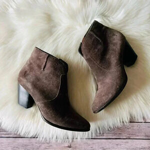 Frye Suede Leather Booties Shoes Sz 6